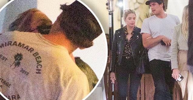 Ashley Benson is seen passionately kissing her new man Colby Ammerman
