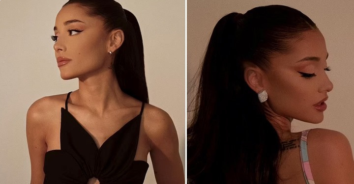 Ariana Grande wows in a black cut-out crop top from The Voice