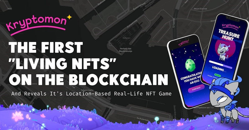 Kryptomon Launches “Living NFTS” on Blockchain and Discloses Location-Based Real-Life NFT Game