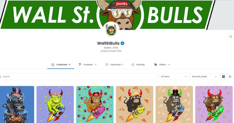 An NFT collection of 10,000 Wall Street bulls sold out in 32 minutes, and soon risk-hungry collectors can double down or lose it all through a new gamification feature