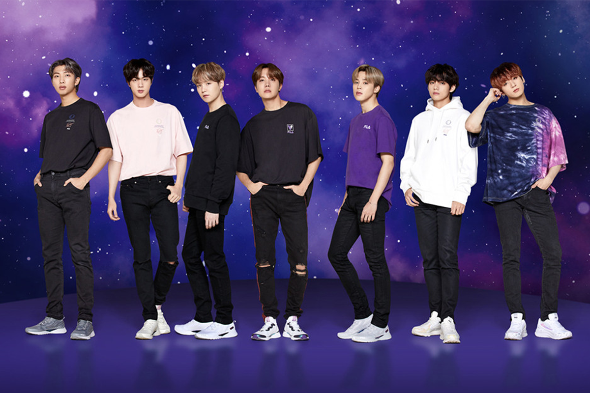 FILA x BTS latest spring collection, the 'Voyager Collection'