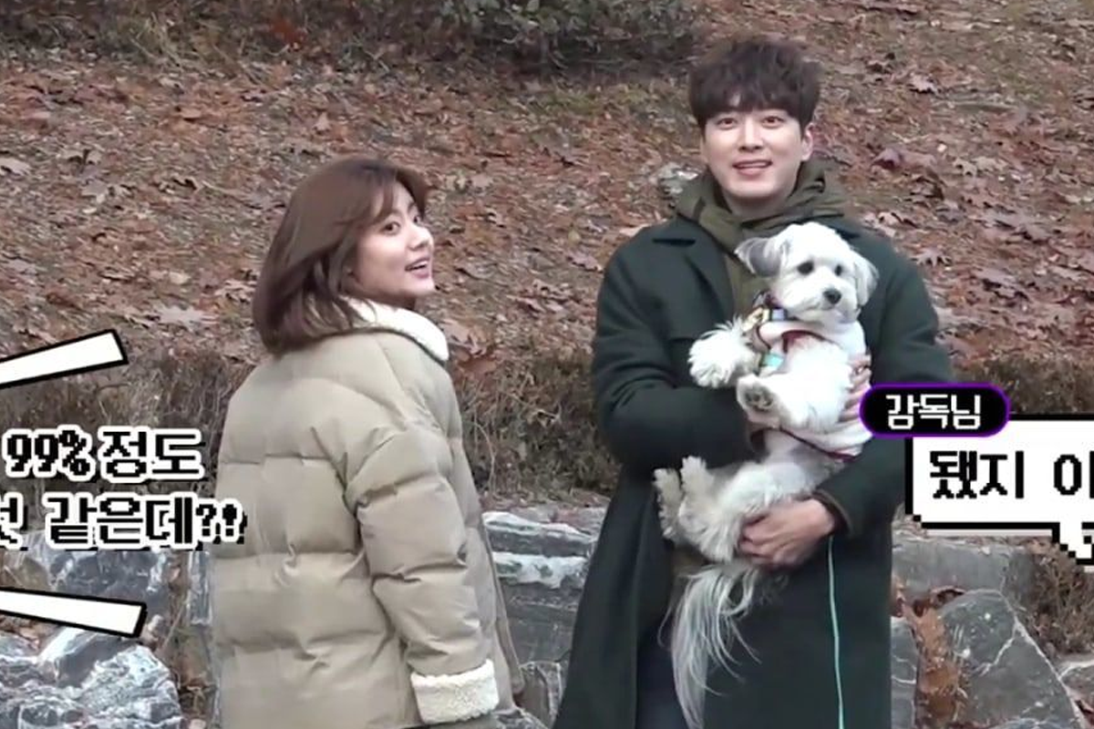 Nam Ji Hyun and Lee Joon Hyuk With Cute Puppy Behind The Scenes Of “365: Repeat The Year”