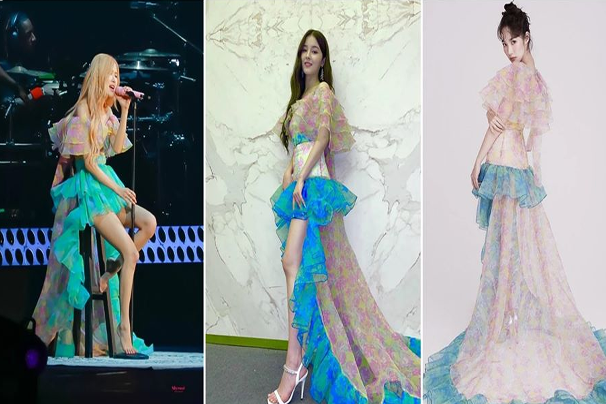 Park Min Young, Rosé and Nancy wear a same dress