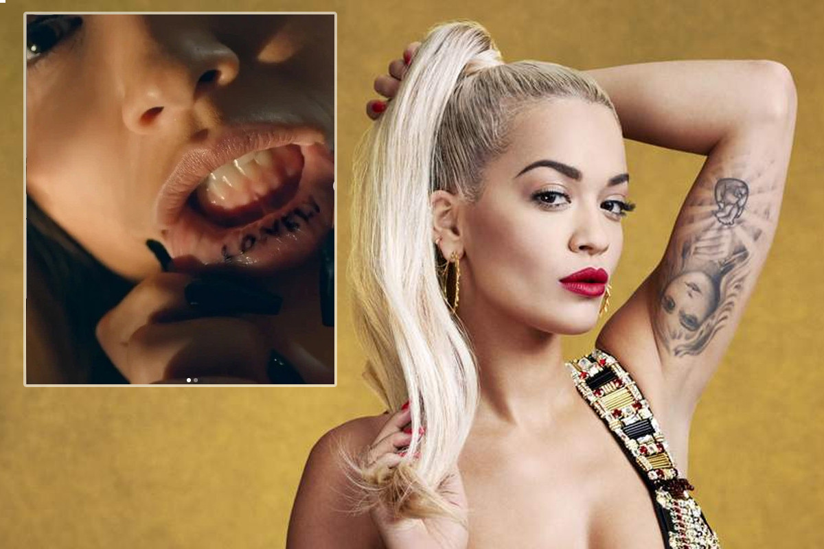 Rita Ora shows ‘lonely’ tattoo inside her mouth to promote new song
