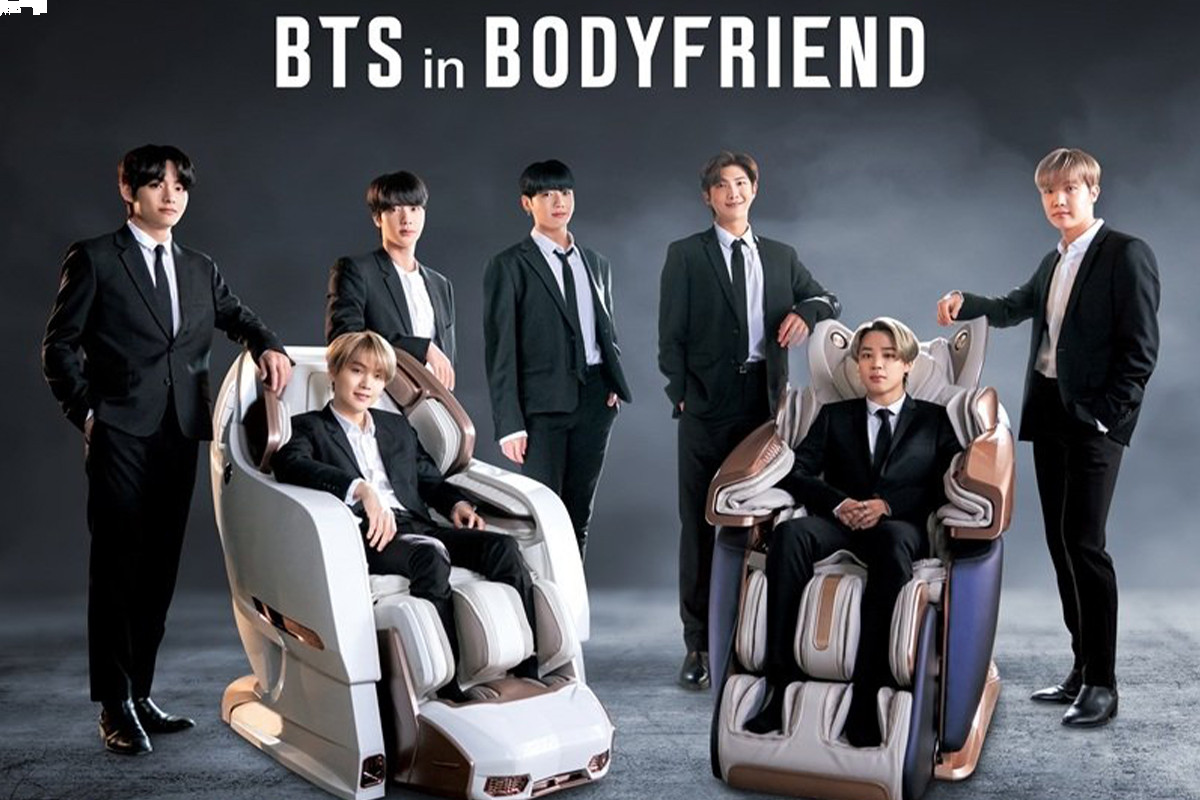 BTS becomes advertising model for massage chair brand BODYFRIEND
