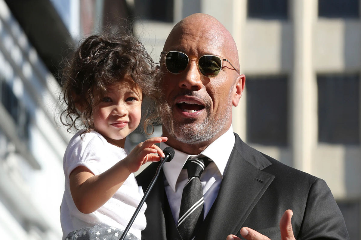 Dwayne Johnson sings track "You're Welcome" to his daughter while washing her hands