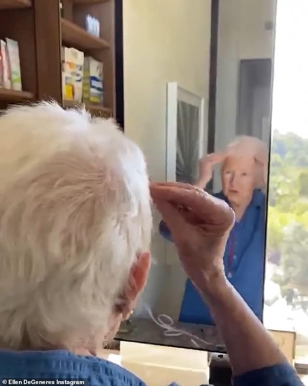 ellen-degeneres-uses-clippers-to-give-nervous-mom-betty-short-haircut-on-her-90th-birthday-3