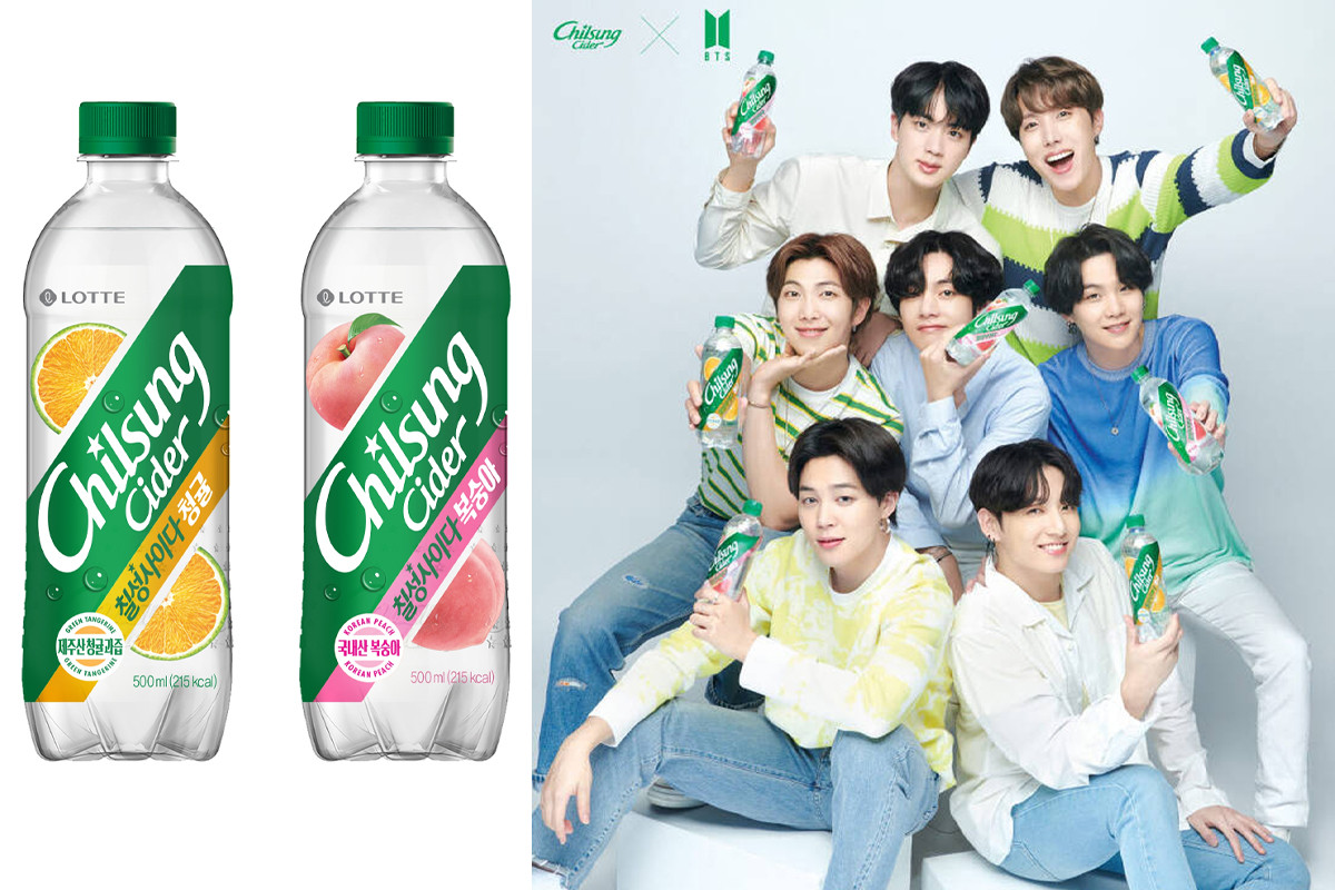 BTS selected as new advertising models for beverage brand Chilsung Cider