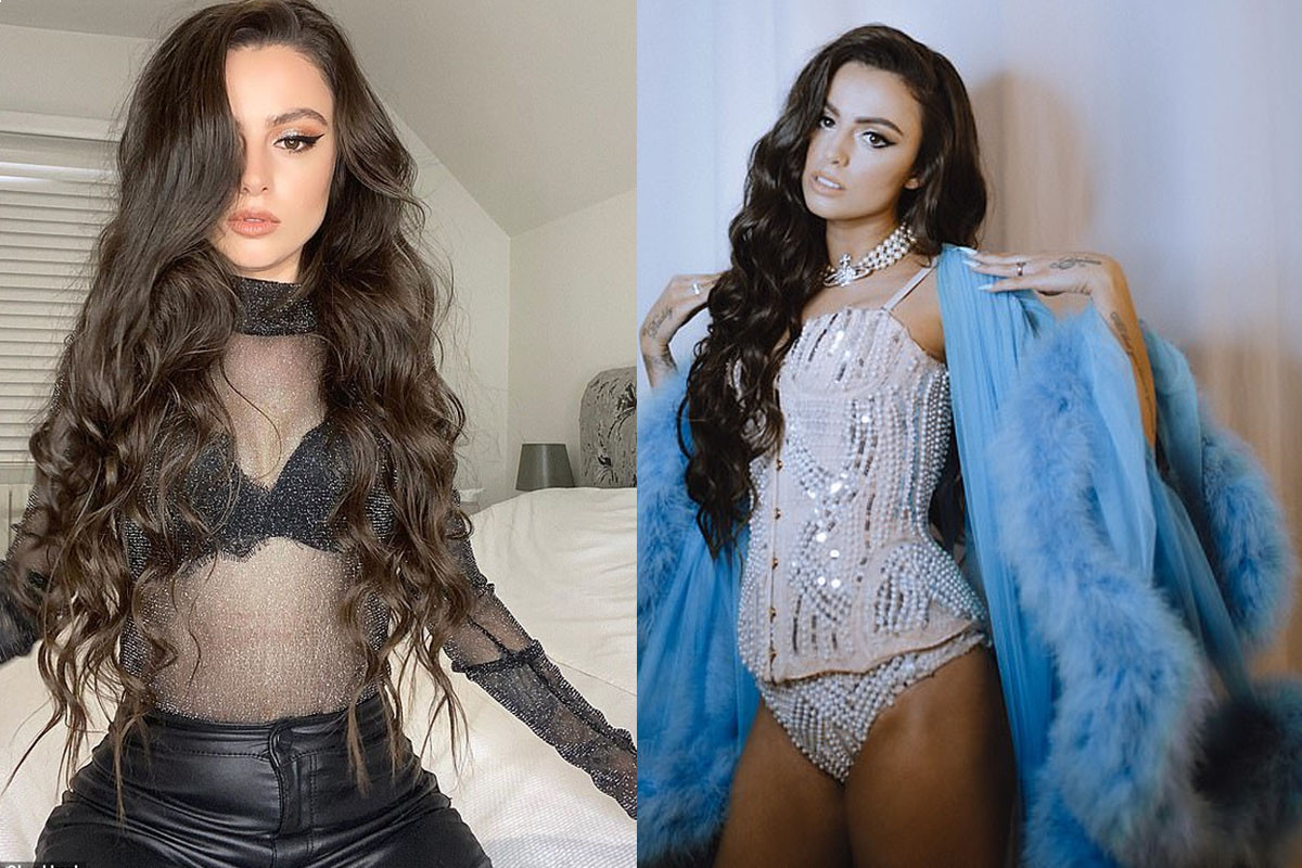Cher Lloyd flashes her bra in sheer mesh top in sizzling snap