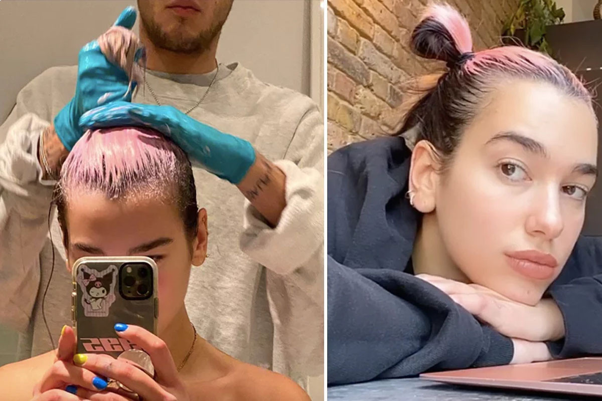 Dua Lipa is the latest celebrity dyed pink hair