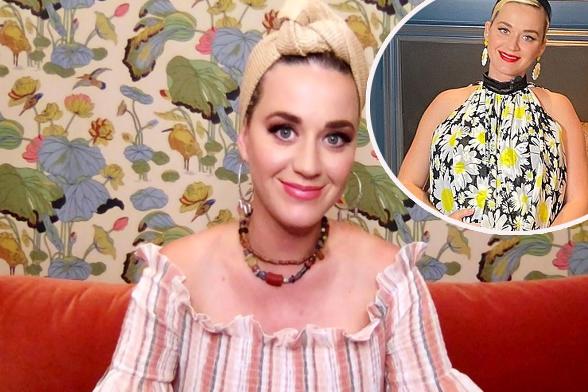 Katy Perry is a mod mom-to-be in a daisy print dress as she ahead of American Idol finale