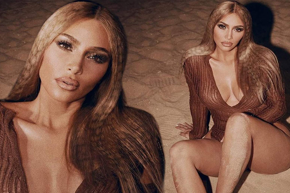 Kim Kardashian debuts bold "fishnet hair" in sultry snapshots