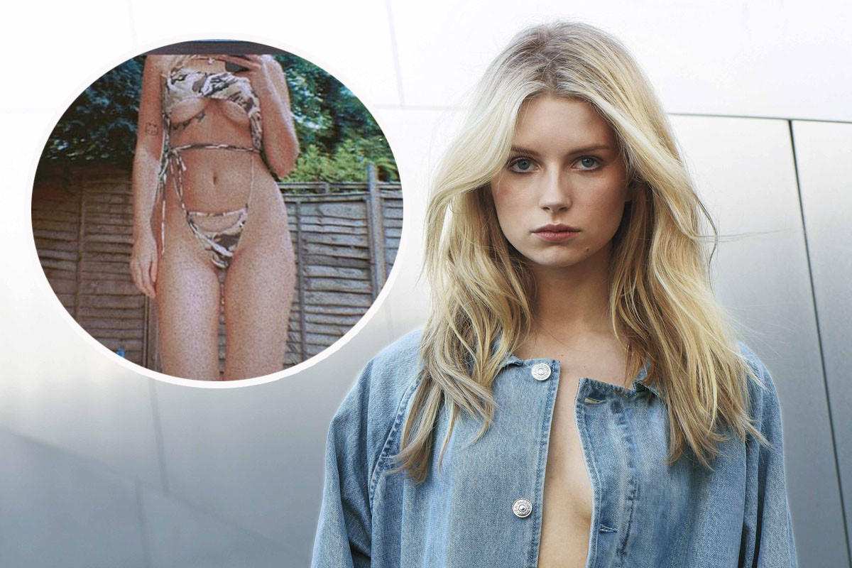 Lottie Moss poses topless in seductive snap as she continues to share sultry shots