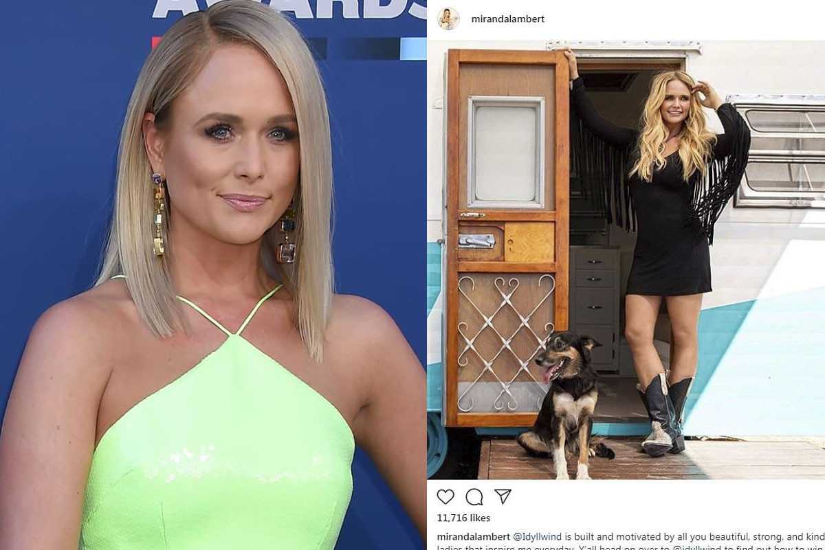 Miranda Lambert shows off her legs in a black fringe dress and cowboy boots