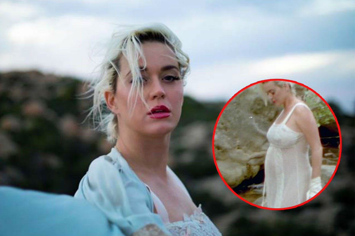 Pregnant Katy Perry strips completely naked and shows off baby bump in Daisies music video