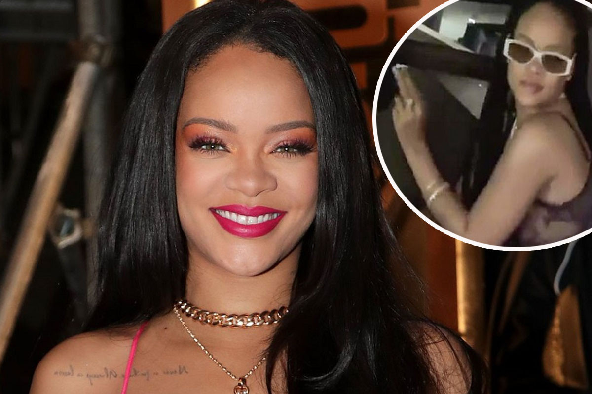 Rihanna flashes her bum in lace jumpsuit as she shares sexy moment