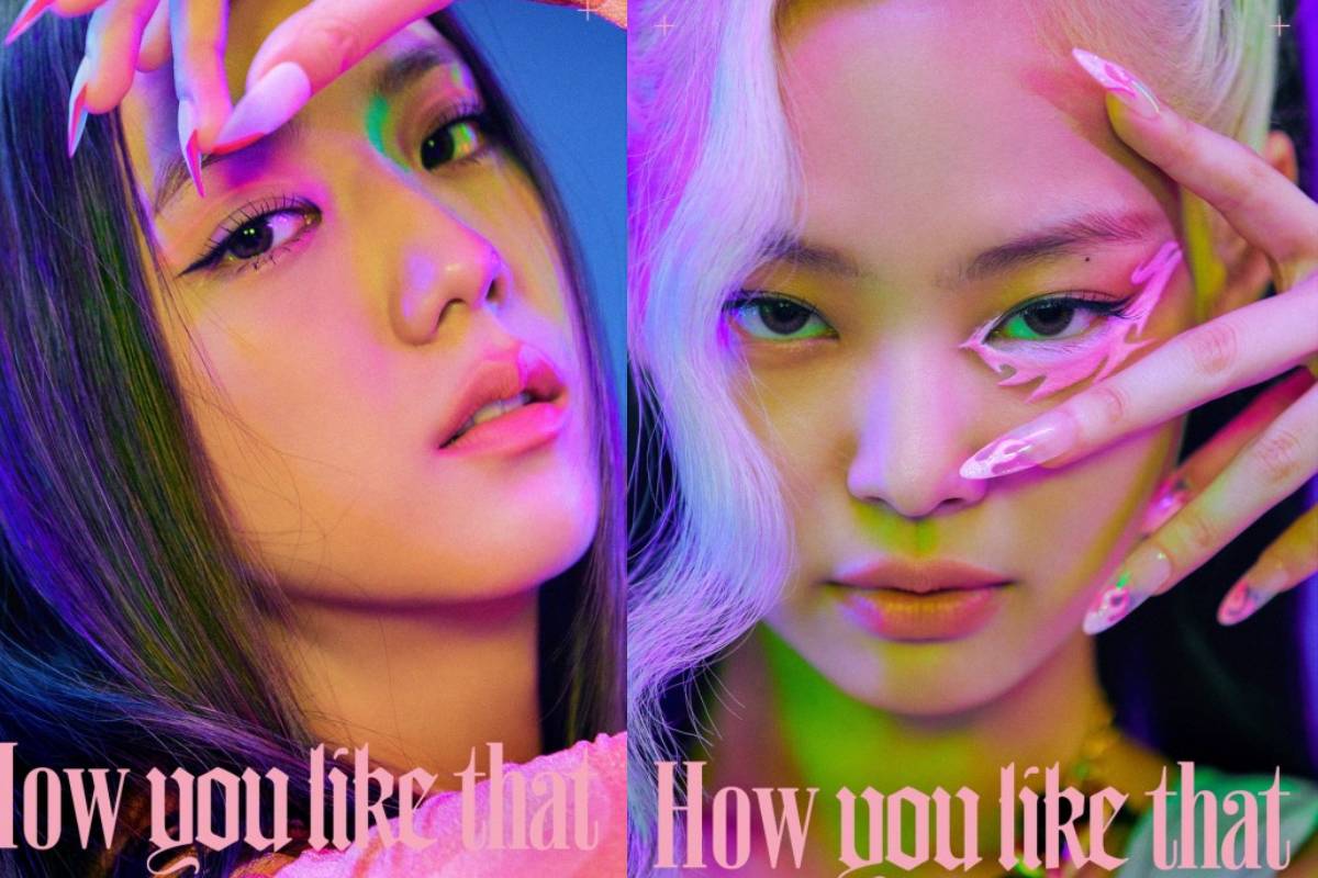 BLACKPINK lands at 'neon' third title posters