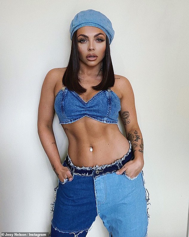 jesy-nelson-flaunts-her-toned-abs-in-a-crop-top-and-denim-shorts-as-she-enjoys-a-bike-ride-in-london-3