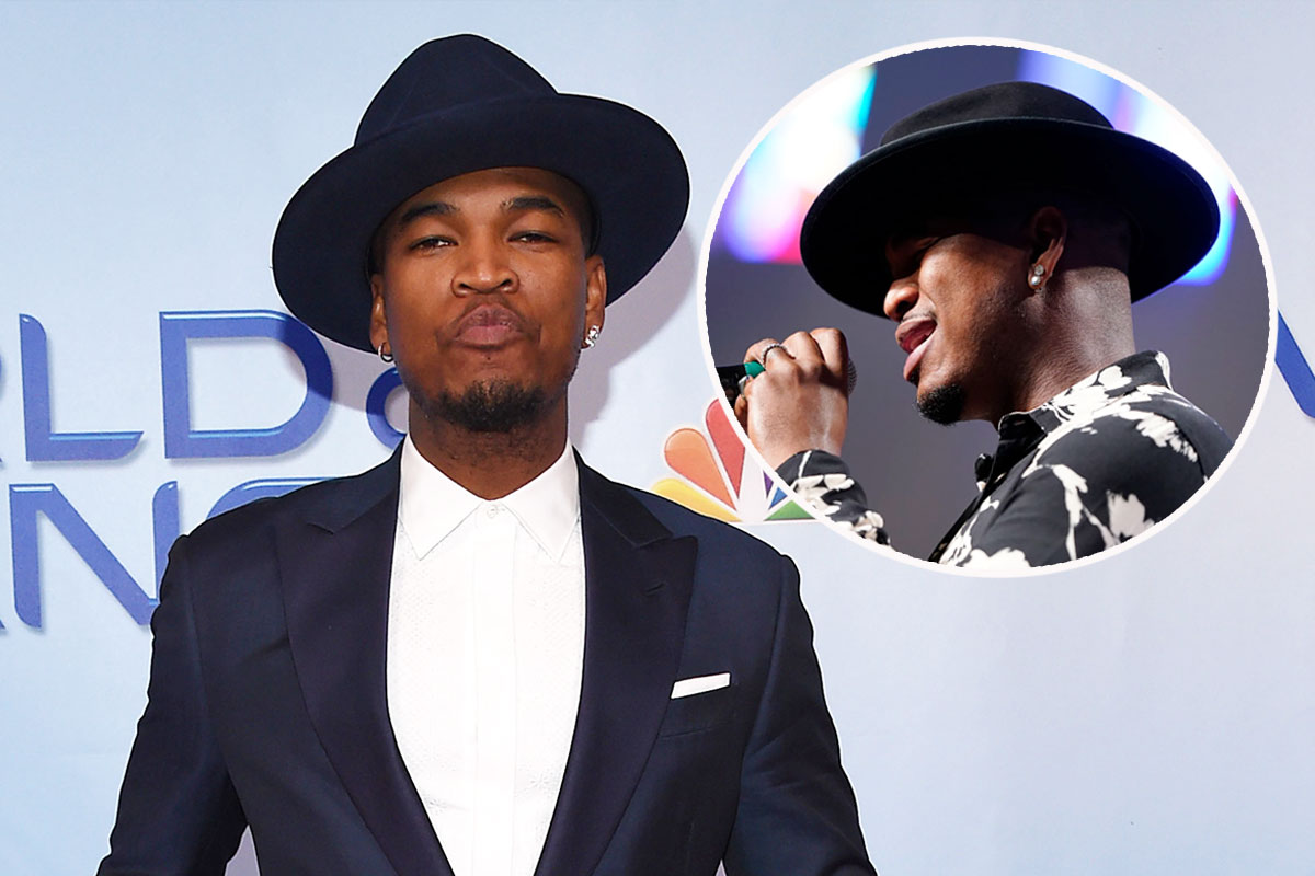 Ne-Yo singing on stage to farewell in George Floyd's funeral