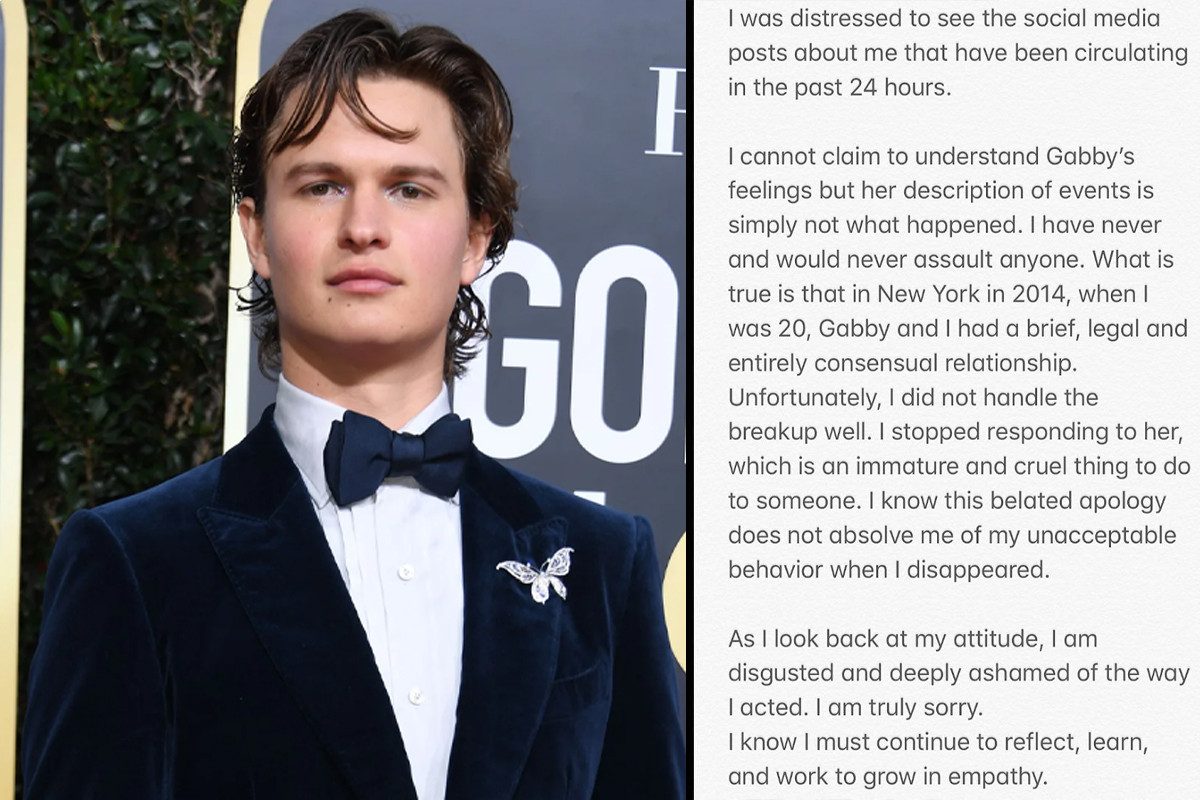 Ansel Elgort denies sexual assault accusation from ex-girlfriend