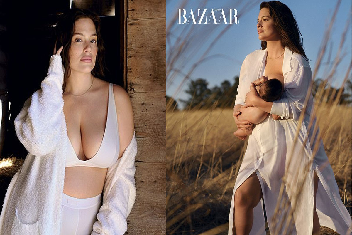 Ashley Graham breastfeeds newborn son Isaac in first magazine shoot since giving birth