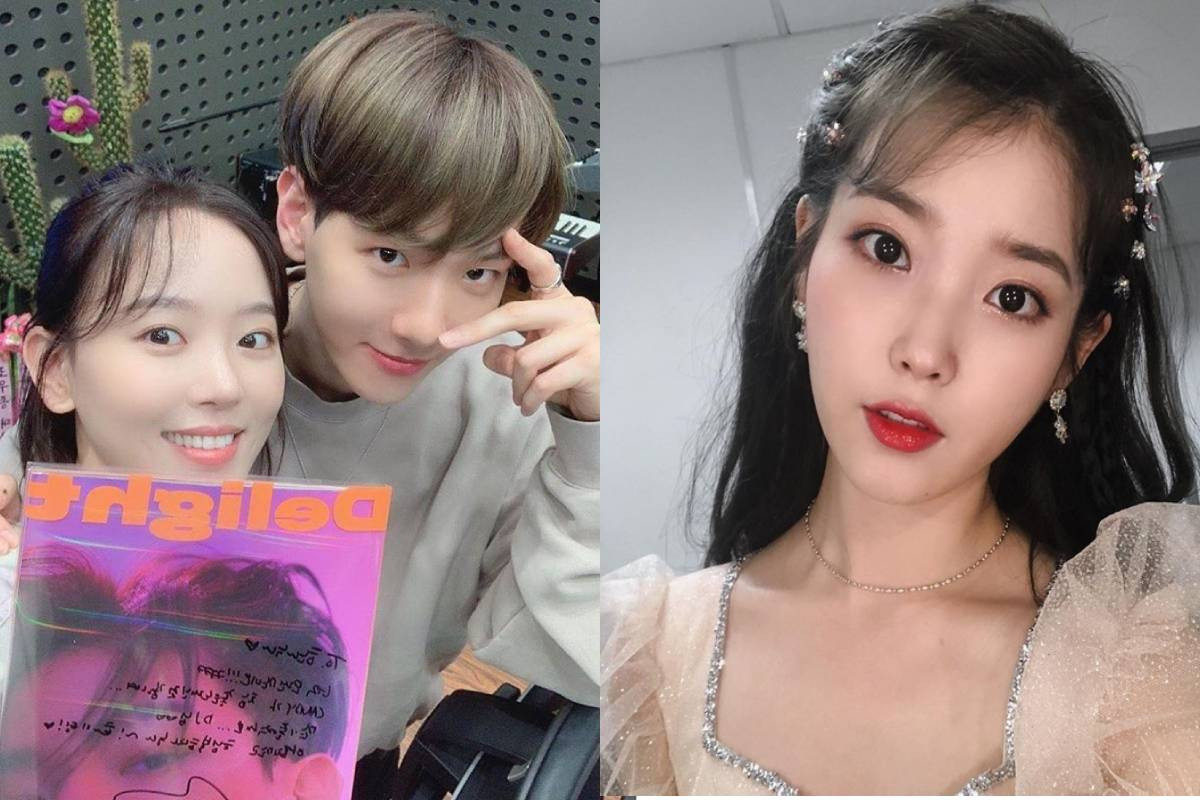 Candy Challenge from EXO BaekHyun and Kang Han Na,  IU leaves friendly messages