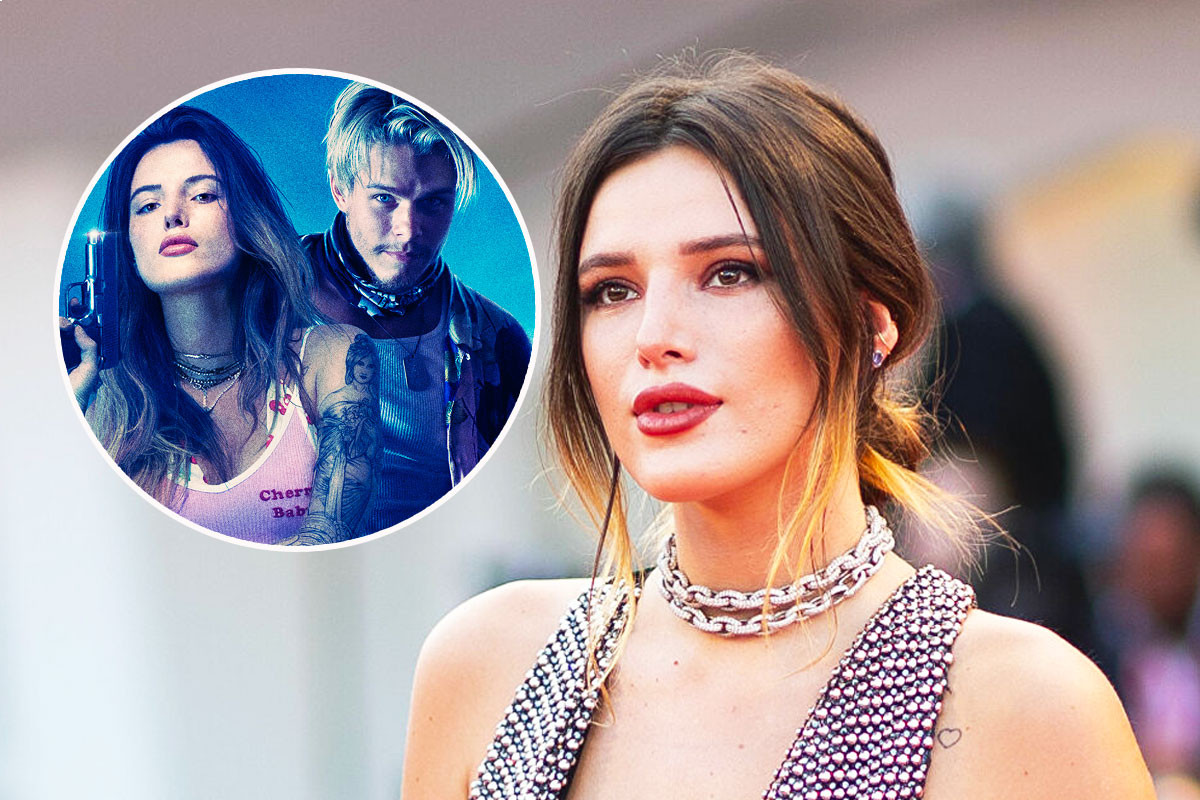 Bella Thorne wears nothing but giant diamonds to celebrate her new movie's success