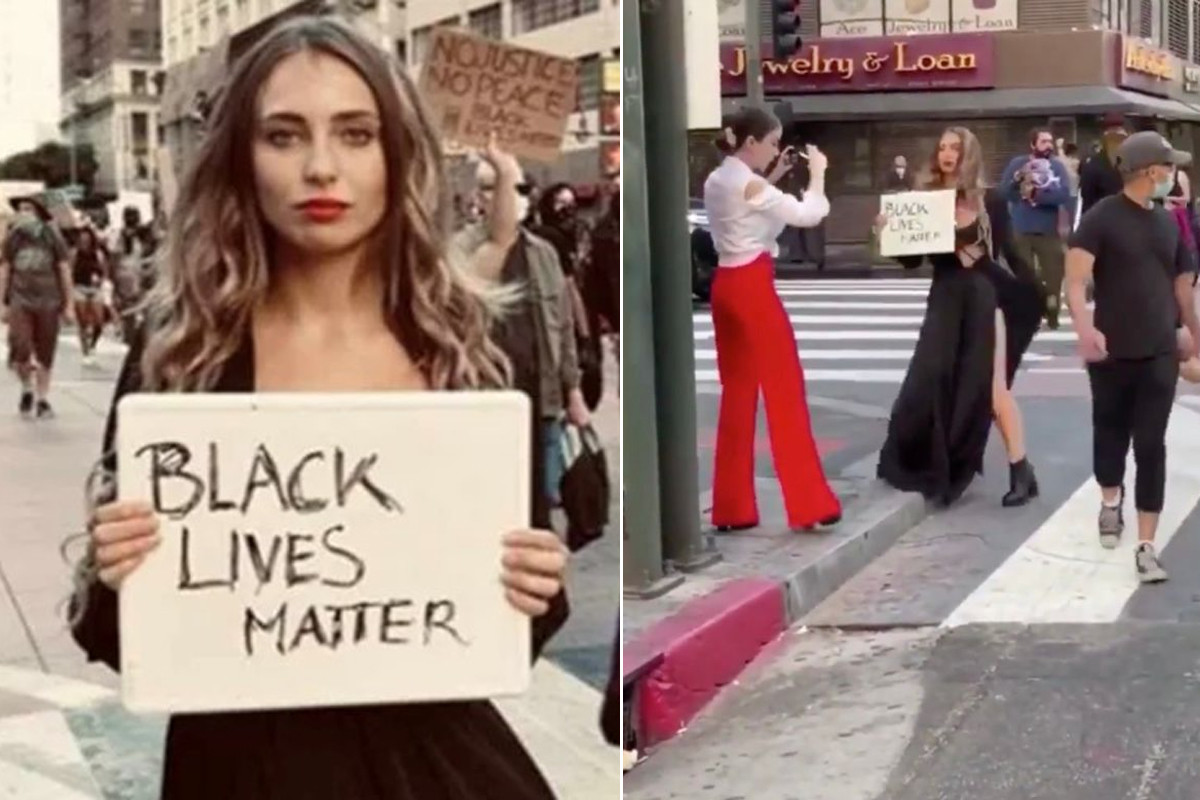 Instagram stars criticized for having photoshoot at Black Lives Matter protests