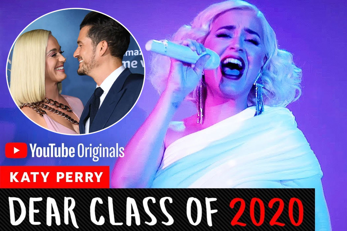 Pregnant Katy Perry reveals growing baby in skin-tight dress at Youtube 2020 graduation