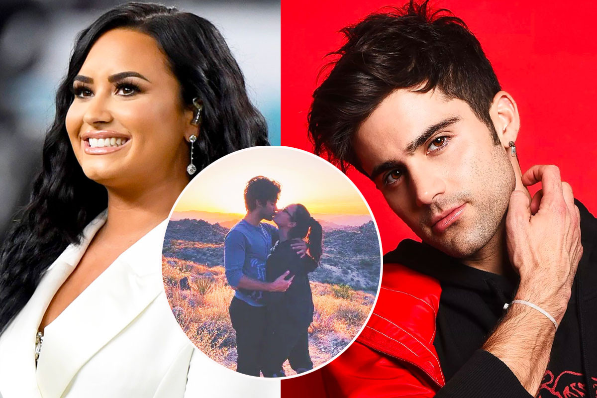 Demi Lovato and boyfriend Max Ehrich are caught loved up in romantic snaps