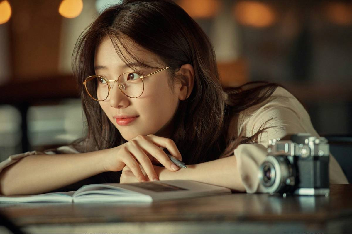 Suzy shows her innocence when wearing glasses