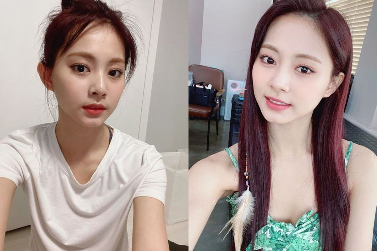 TWICE's Tzuyu is beautiful even when put her hair up or wear hair down