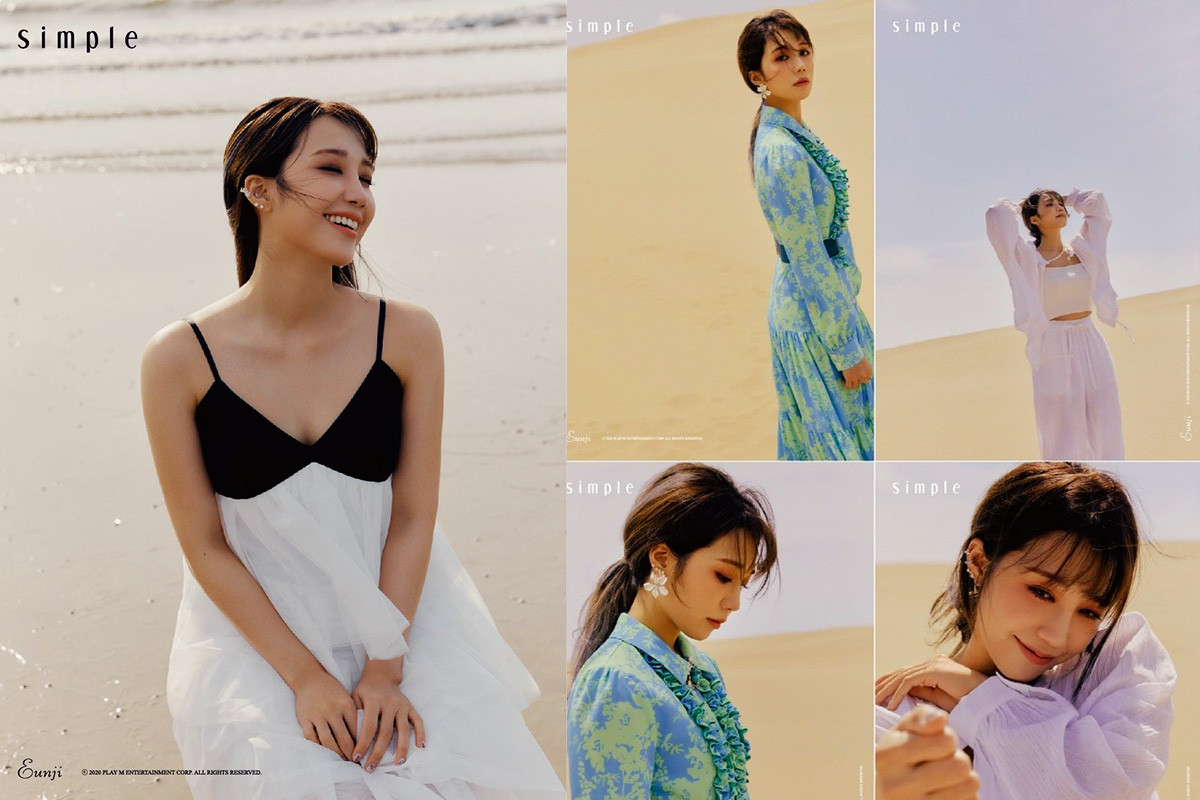 Apink Eunji touches fans' hearts by her charm on the beach for 'Simple' teaser images