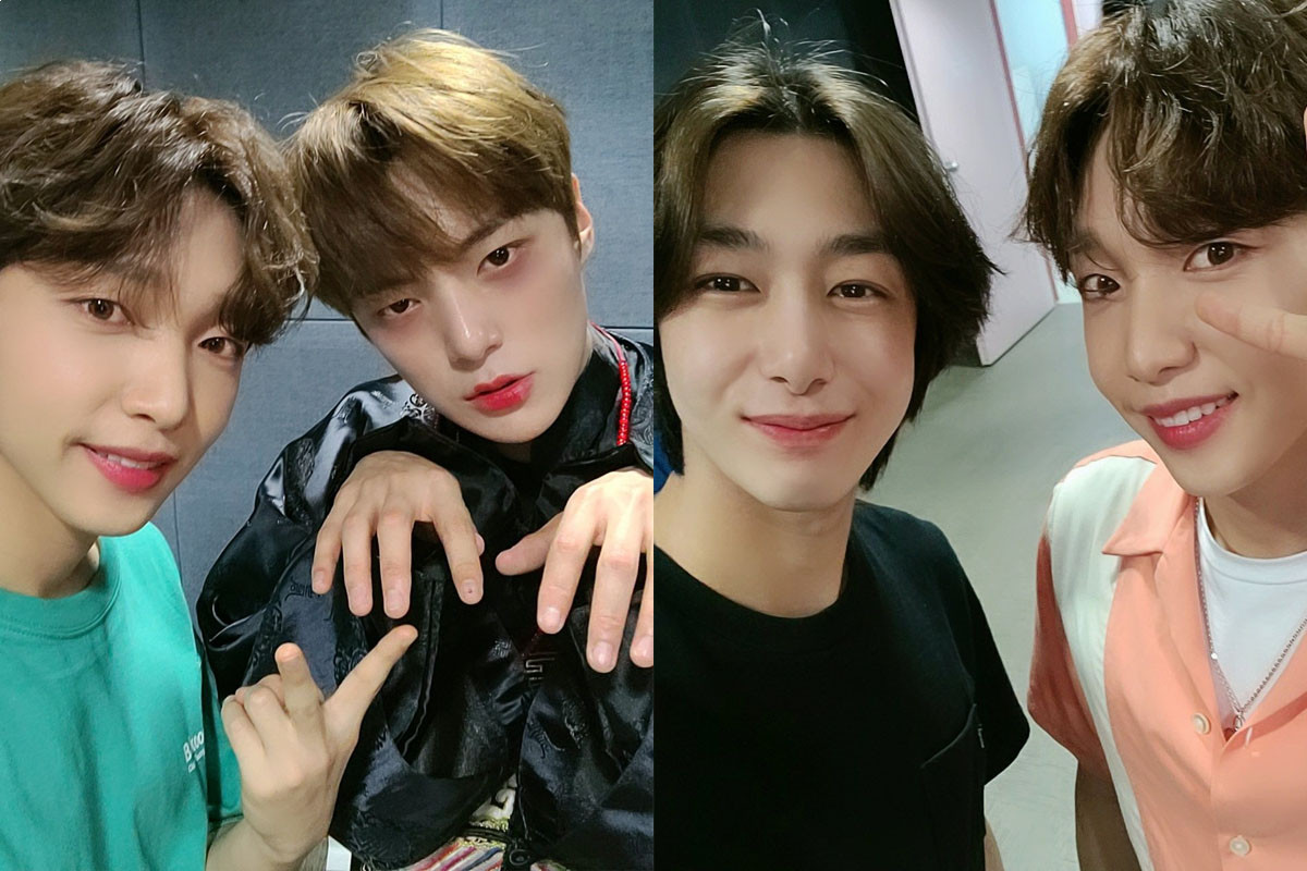 Jung Se Woon shares backstage selfies with MONSTA X's Minhyuk and Hyungwon at 'Inkigayo'