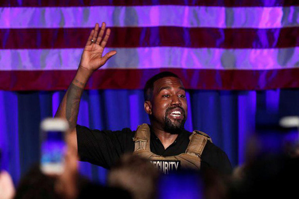Kanye West attended the first presidential election speech, and cried