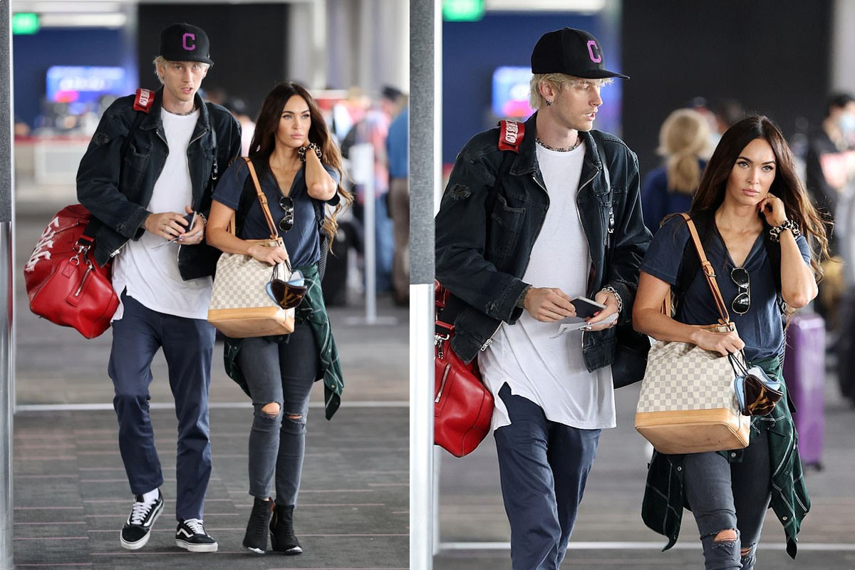 Megan Fox and Machine Gun Kelly jet off on romantic getaway at LAX airport