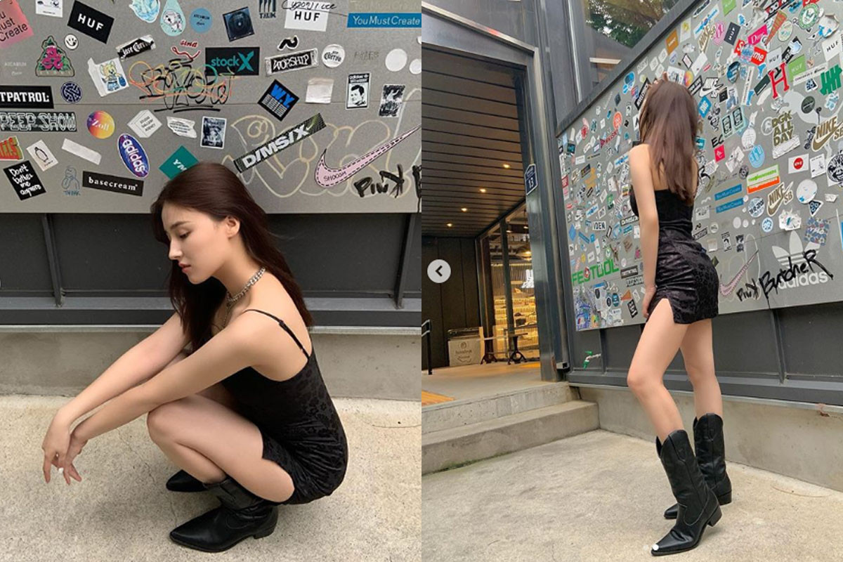 Momoland's Nancy shows her new boots