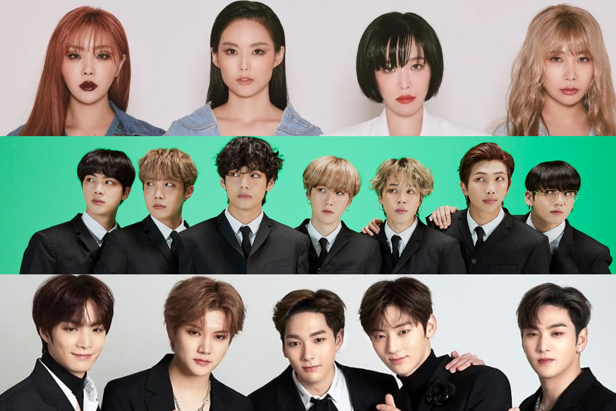 Which K-Pop idol groups haven't lost any member?