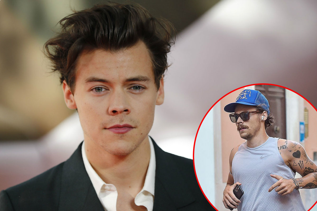 Harry Styles Appears Unrecognizable With Mustache While Jogging Through Rome