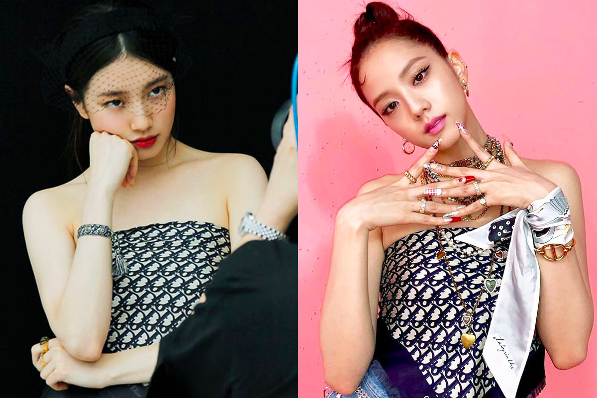 Suzy and BLACKPINK Jisoo looking gorgeous in Dior scarf-top