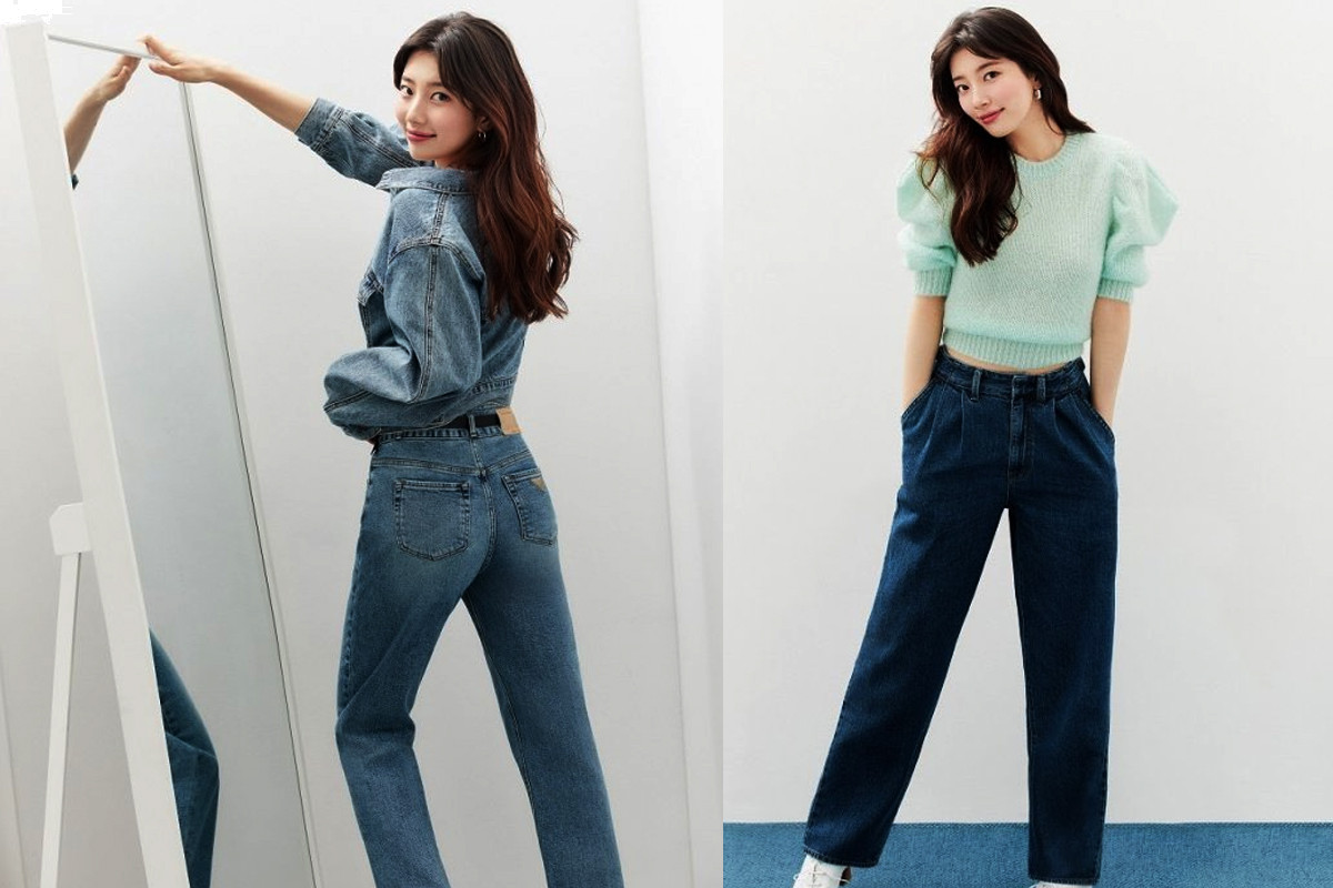 Suzy shows off perfect backside in denim outfits