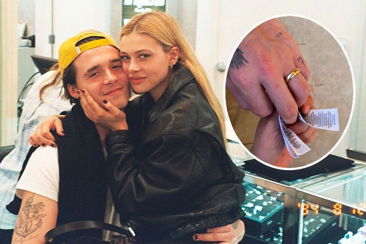 Brooklyn Beckham spotted wearing gold "wedding ring" with Nicola Peltz