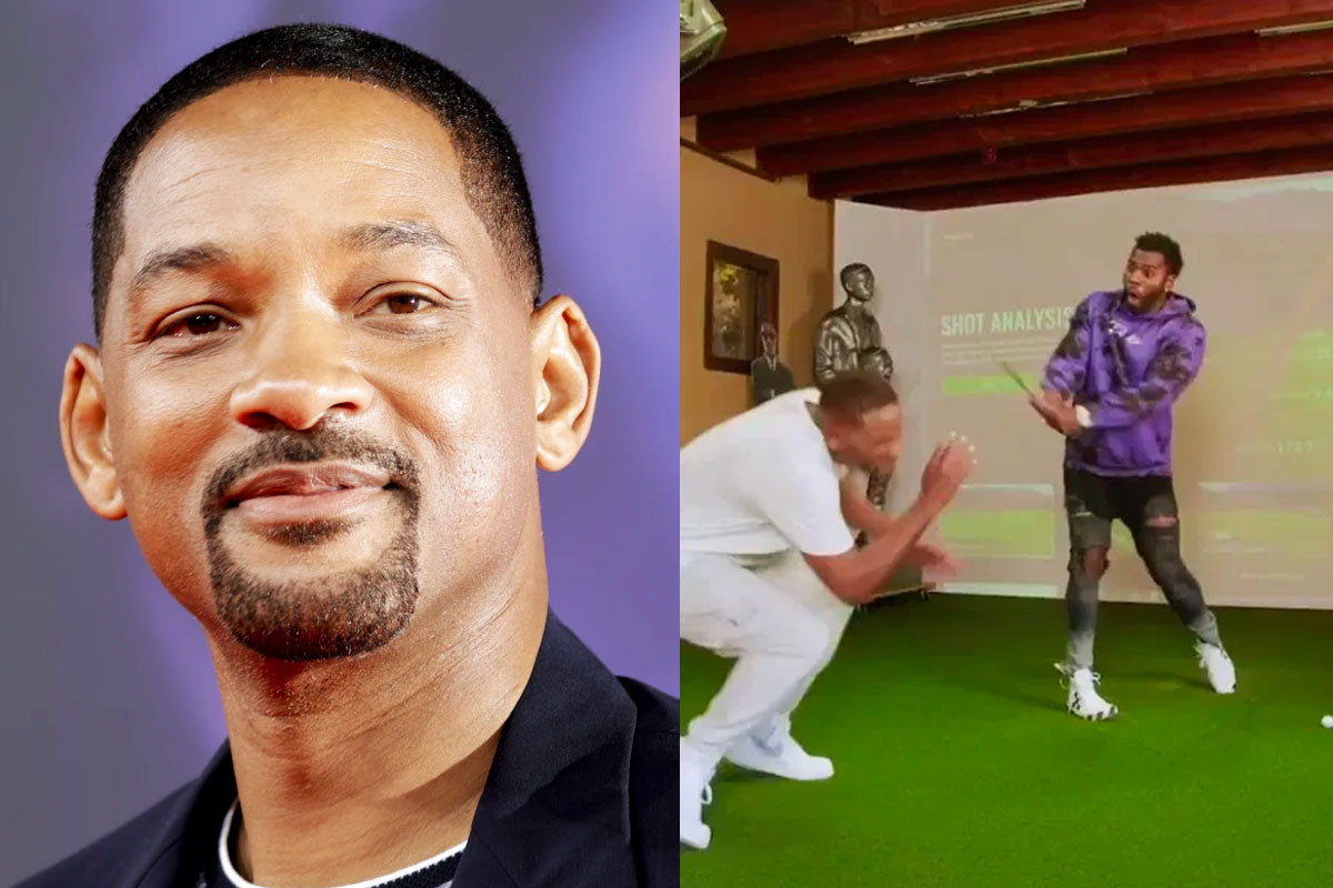Will Smith has front teeth knocked out by Jason Derulo in golf swing prank