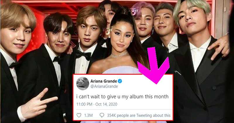 Ariana Grande announced that she will release an album in October, will rumors of her cooperation with BTS come true?