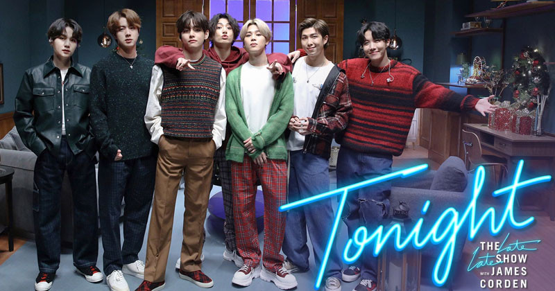 BTS Send Greeting To Papa Mochi James Corden and Perform "Life Goes On" On The Late Late Show