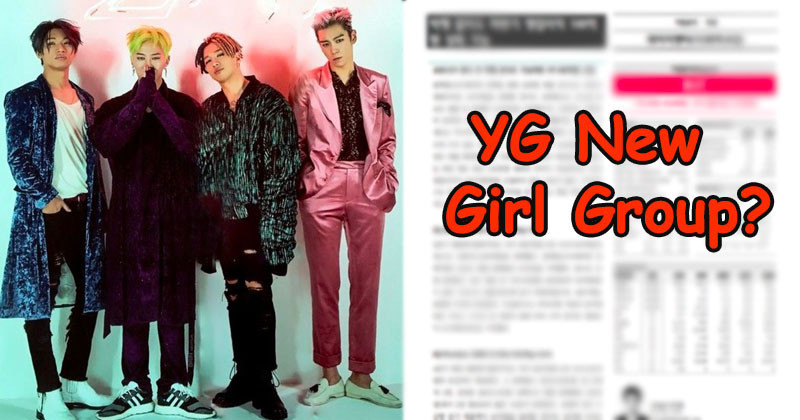 [Rumor] BIGBANG To Have a Comeback and YG To Debut New Girl Group Next Year?