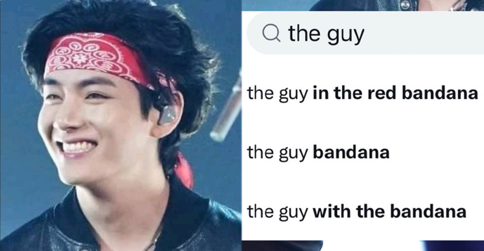 BTS V goes viral as the "guy in red bandana' at the #AMAs