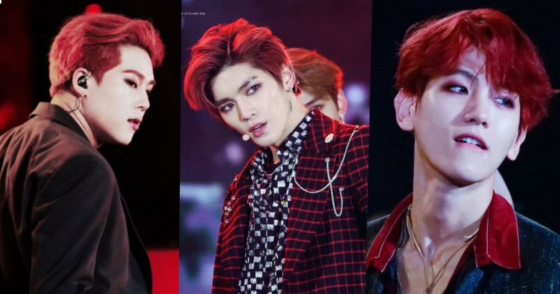 These K-Pop Male Idols Completely Owned The Red Hair Look
