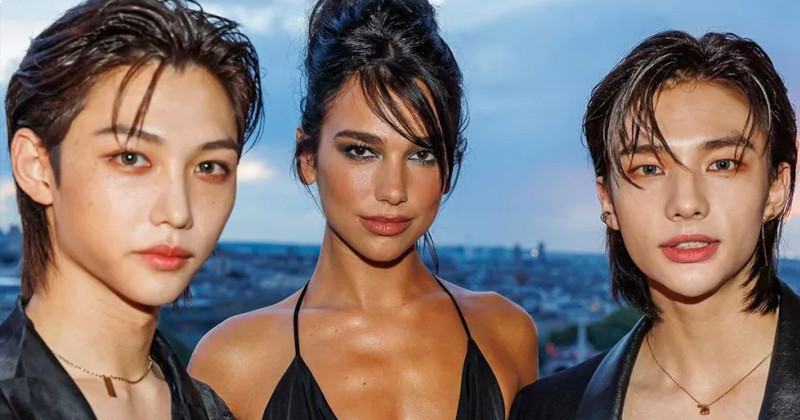Stray Kids Felix And Hyunjin Appear On Dua Lipa's IG At YSL Event In Paris