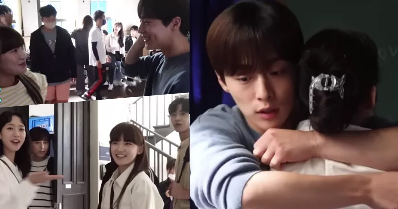 Han Ji Hyun And Bae In Hyuk Try To Stay Serious For Their Awkward Hug In “Cheer Up”
